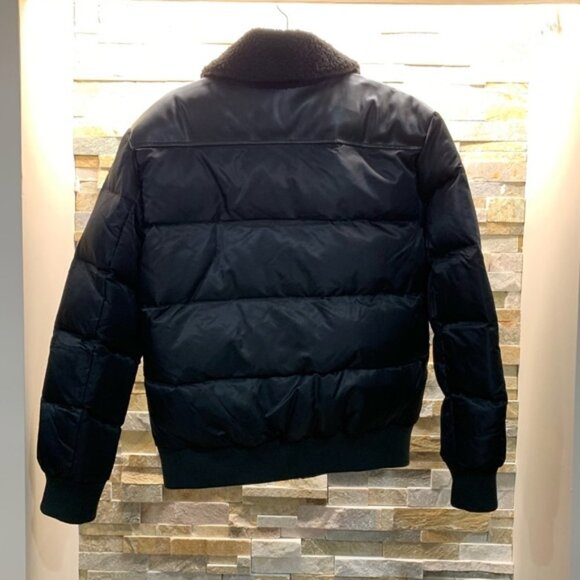 Slate & Stone Faux Shearling Puffer Bomber Jacket - Picture 4 of 8